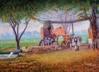 Muhammad Iqbal Latif, 15 x 21 Inch, Oil on Canvas, Landscape Painting, AC-MIL-001